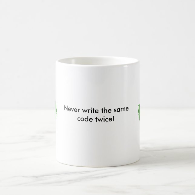 Mug réutilisez, réutilisez, n'écrivez deux fois jamais (Centre)