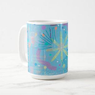 Mug Rêve de pastels bleus Abstrait 