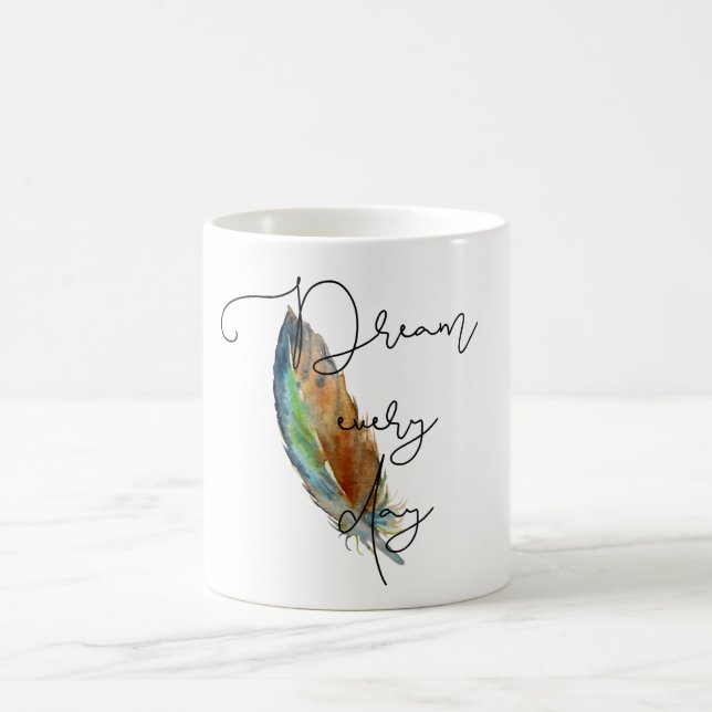 Mug Rêve de plume aquarelle (Centre)