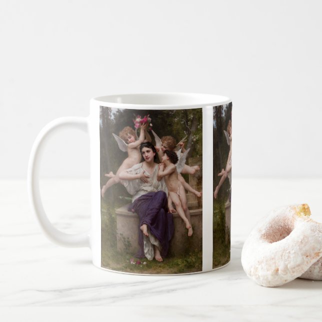 Mug Rêve de printemps, Dream of Spring par Bouguereau (Avec donut)