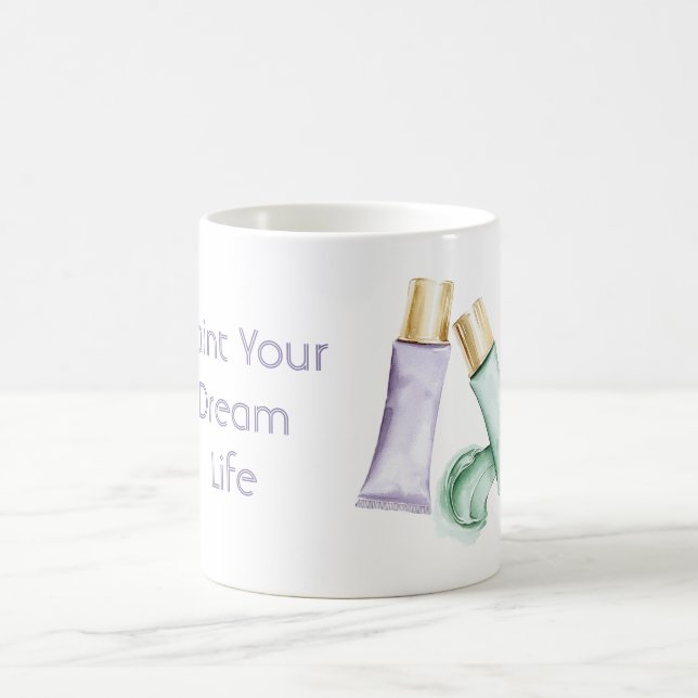 Mug Rêve de vie à la peinture violette (Centre)