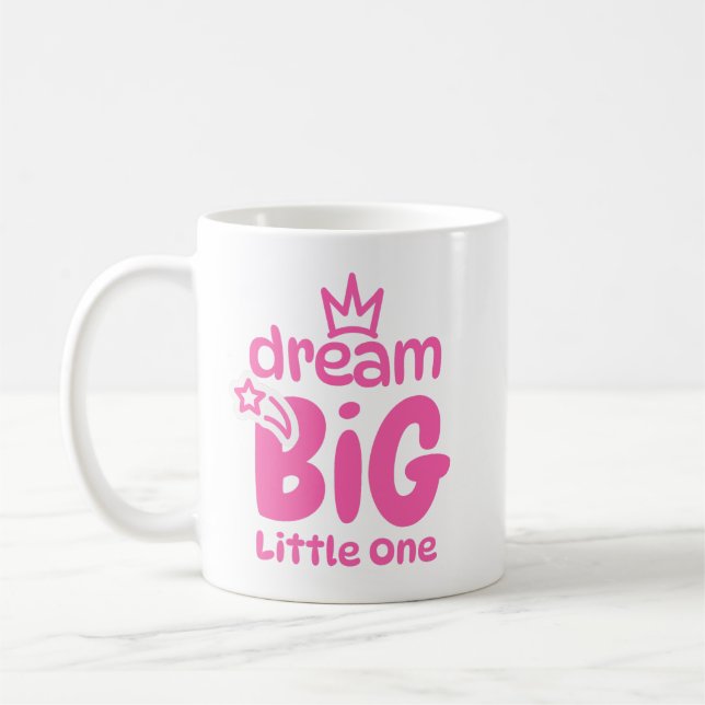 Mug Rêve Grand Petit Un Douce Citation D'art (Gauche)
