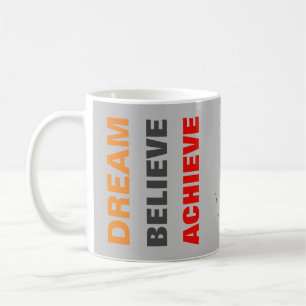 Mug Rêve motivationnel Croire atteindre le football