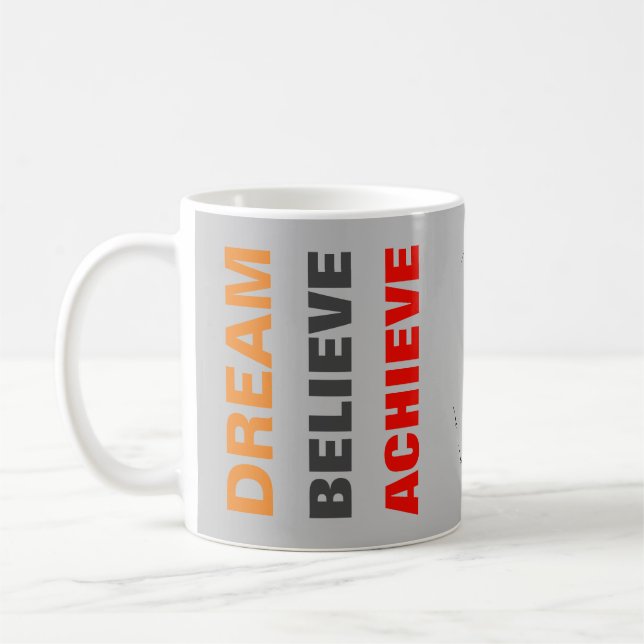 Mug Rêve motivationnel Croire atteindre le football (Gauche)