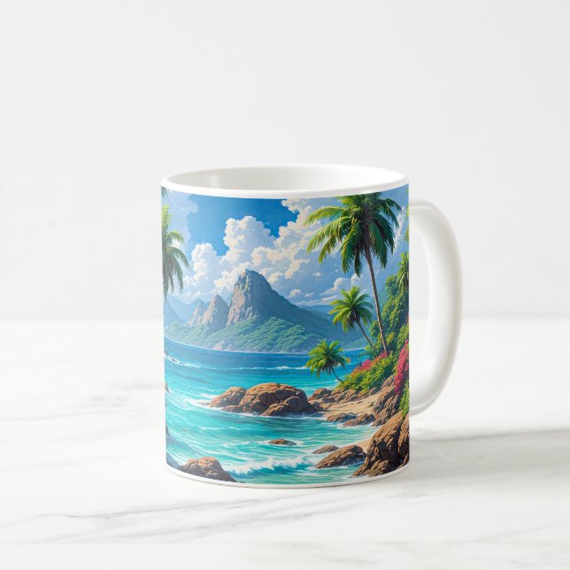 Mug Rêve, Paradis Tropical, (Devant droit)