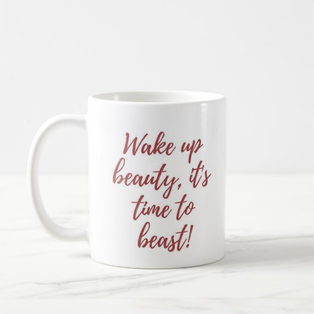Mug Réveillez la beauté, il est temps à la bête (Gauche)
