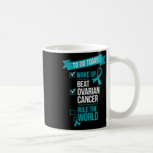 Mug Réveillez-vous, battez le cancer de l'ovaire, régl