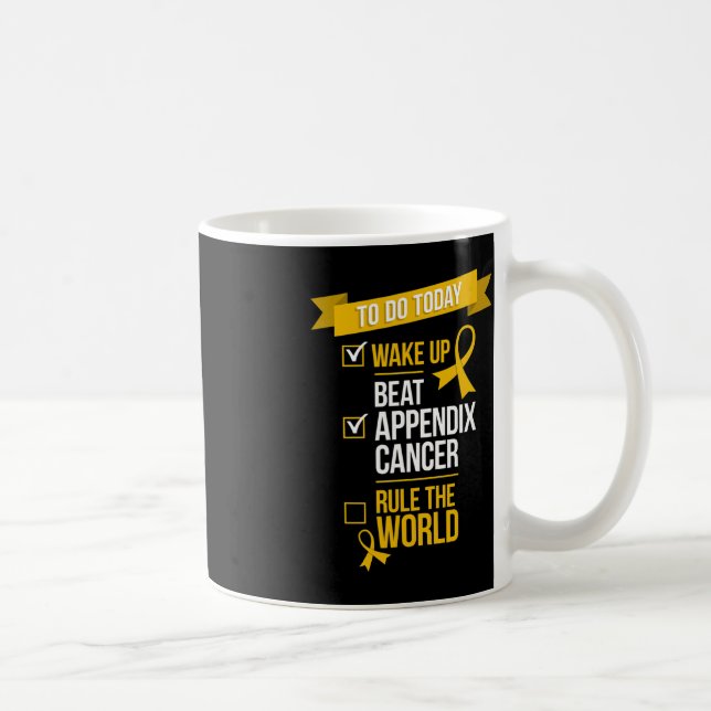 Mug Réveillez-vous Beat Appendice Cancer Règle le mond (Droite)