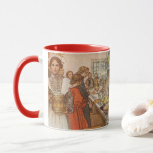 Mug Réveillon de Noël par Carl Larsson, Fêtes Vintages