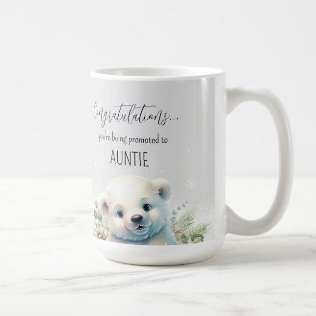 Mug Révélation de grossesse à l'ours mignon promue à l (Droite)