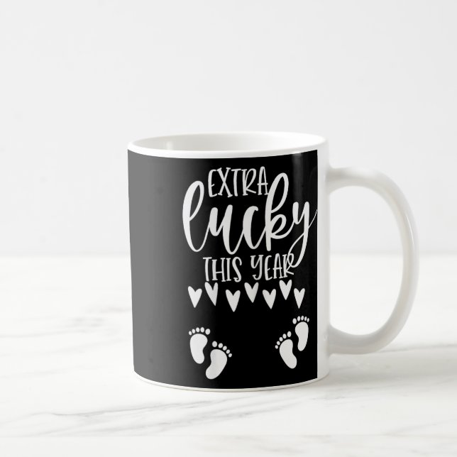 Mug Révélation de grossesse gémellaire St Patricks Day (Droite)