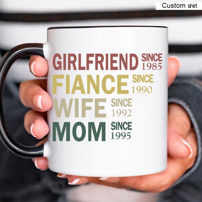 Mug Révélation de grossesse / Nouvelle maman Date & Ph (Pregnancy Reveal / New Mom Date & Photo Coffee Mug)