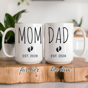 Mug Révélation de Naissance Personnalisée Maman Papa