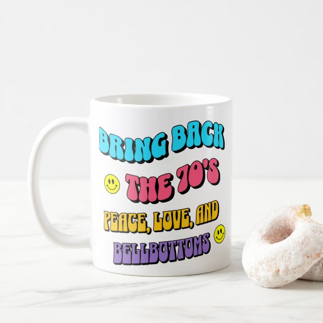 Mug Revenir à la les années 70 (Avec donut)