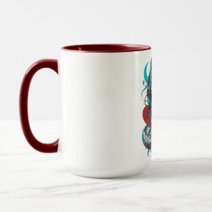 Mug Rêverie de Fleur Lunaire Turquoise Enfant de la Lu