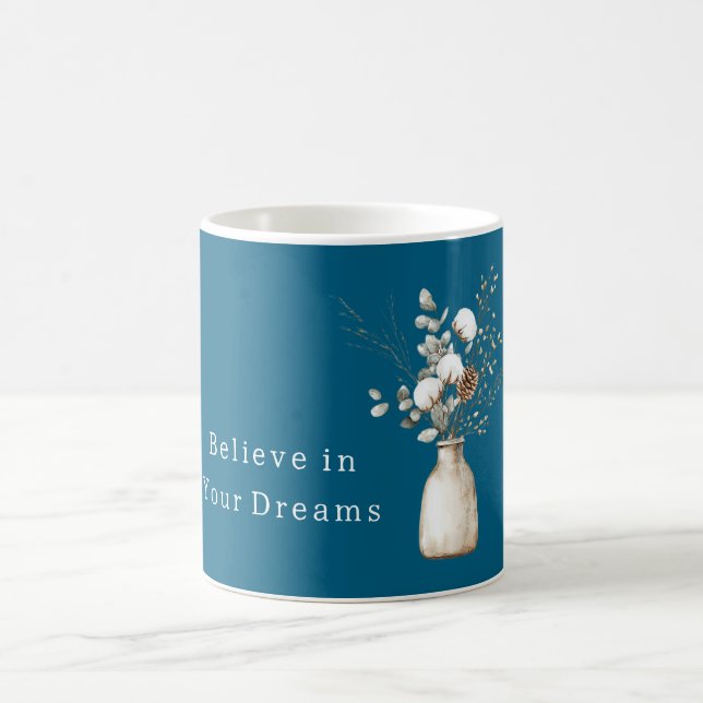 Mug Rêves Bleus Cône de Pin Hiver  (Centre)