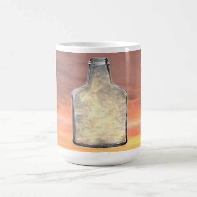 Mug Rêves dans une bouteille sur une (Centre)