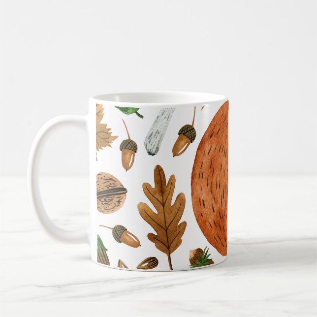 Mug Rêves d'automne : Aquarelle écureuil paradis (Gauche)
