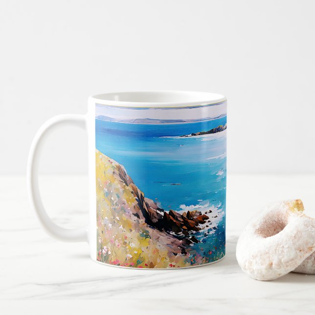 Mug Rêves de marée et brises de prairie (Avec donut)