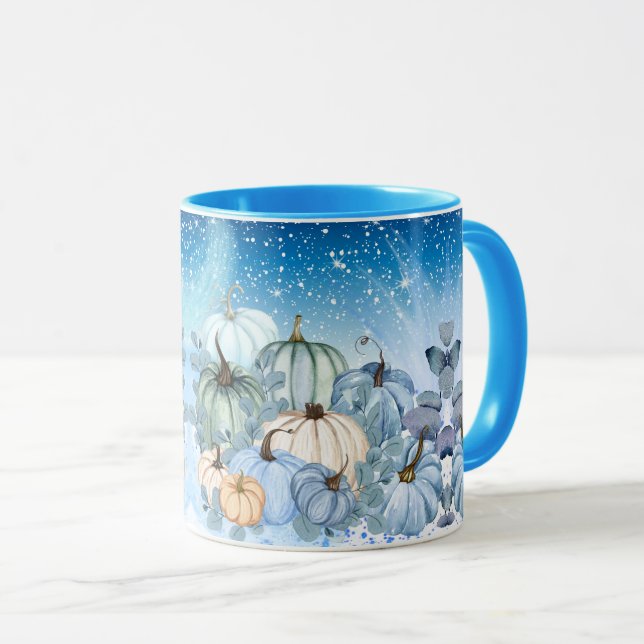 Mug Rêves de nuit Citrouilles bleus (Devant droit)