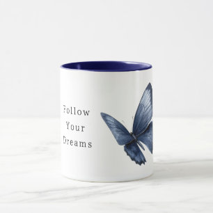 Mug Rêves de papillon bleu