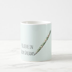 Mug Rêves de stylo floral vert joli