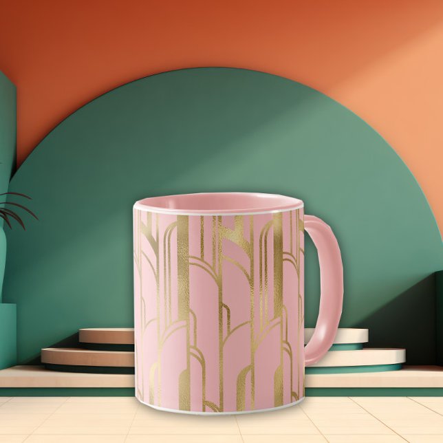Mug Rêves Deco rose et or (Créateur téléchargé)