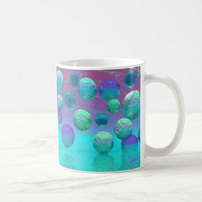 Mug Rêves d'océan - Aqua et imaginaire violet d'océan (Droite)