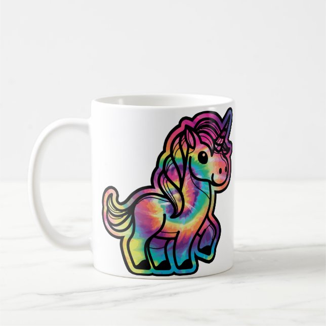 Mug Rêves Tie-Dye : La Licorne Vibrante (Gauche)