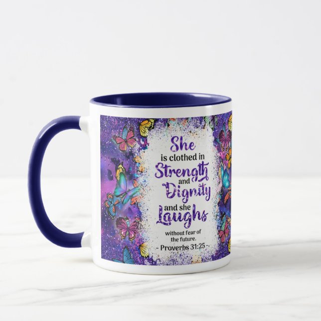 Mug Revêtue de force et de dignité (Gauche)