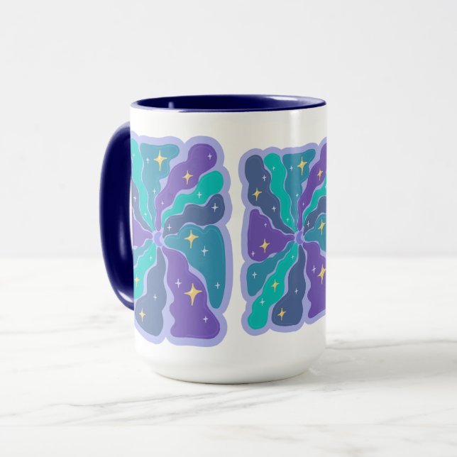 Mug Rêveur - Lune et Étoiles ! (Devant gauche)