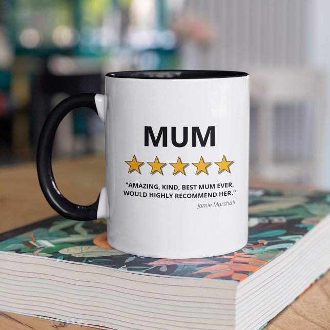 Mug Revue des mères Jour 5 Étoile | Meilleure maman ja (Créateur téléchargé)