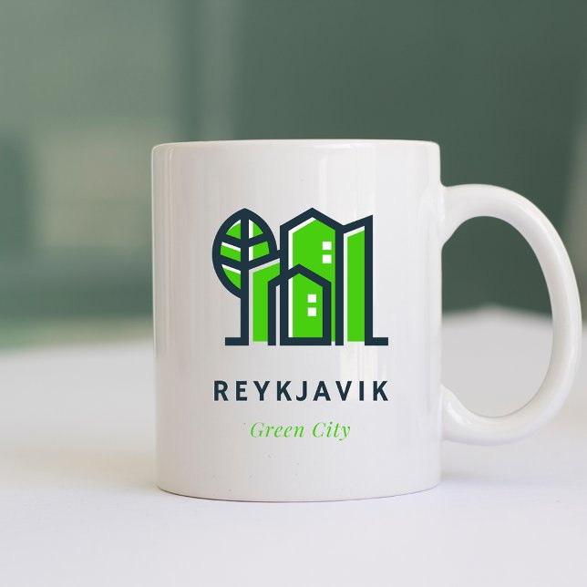 Mug Reykjavik Islande Ville verte durable (Créateur téléchargé)