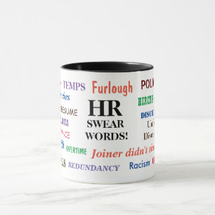 Mug RH Ressources Humaines Gros Mots Drôles de Pet Pee