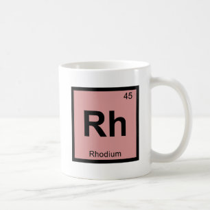 Mug Rh - Symbole de table périodique de la chimie du 