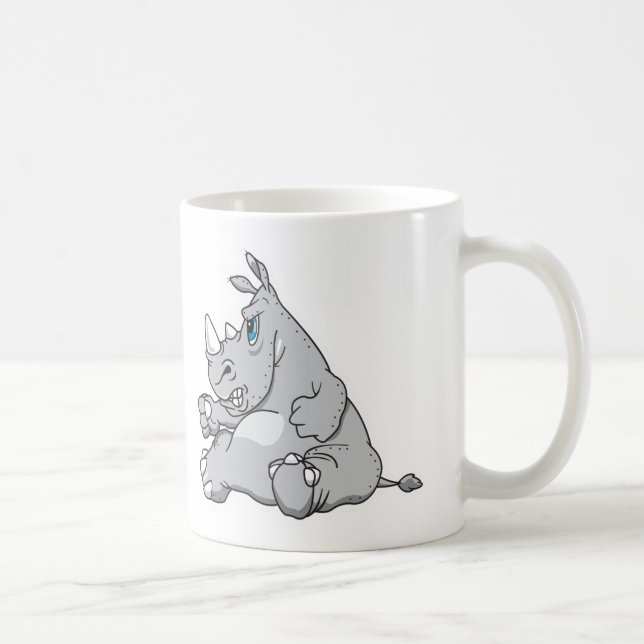 Mug rhinocéros assis têtu (Droite)