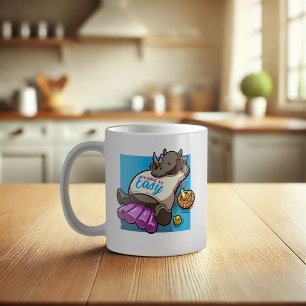 Mug Rhinocéros Décontracté Prenez les Choses Calmement