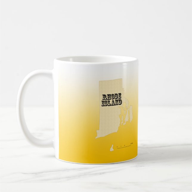 Mug - Rhode Island State Map avec la ville (Gauche)