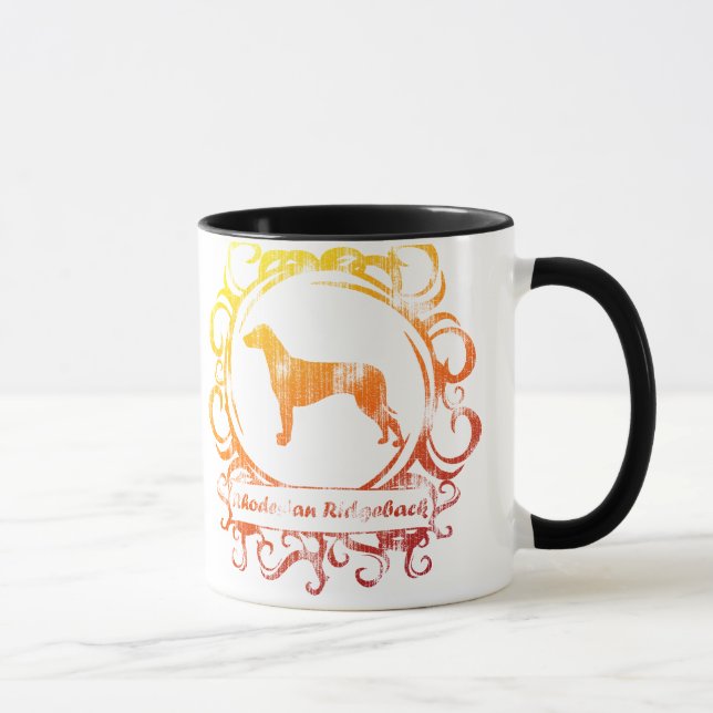 Mug Rhodesian patiné chic Ridgeback (Droite)