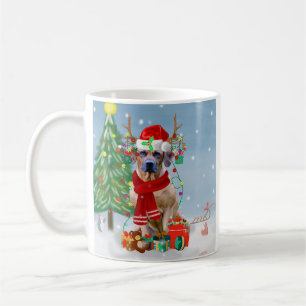 Mug Rhodesian Ridgeback Chien dans neige cadeau de Noë
