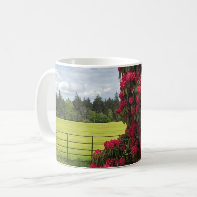 Mug Rhododendron et Pittoresque View en Écosse (Devant gauche)