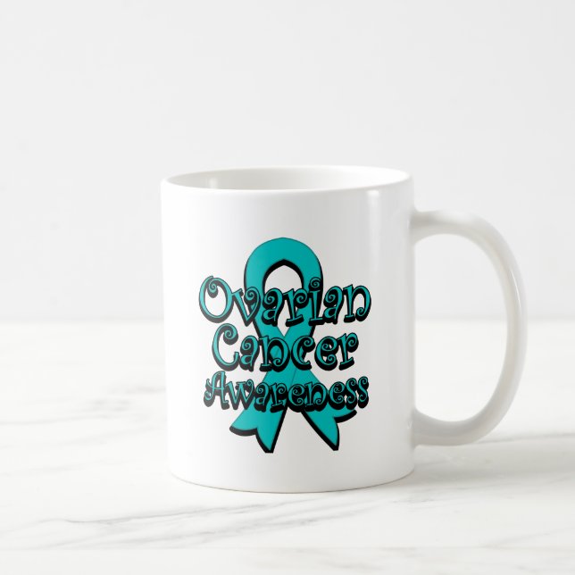 Mug Ribbon de sensibilisation au cancer de l'ovaire (Droite)