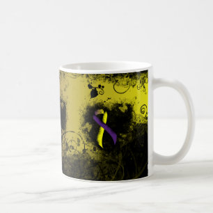 Mug Ribbon de sensibilisation au pourpre et au jaune G