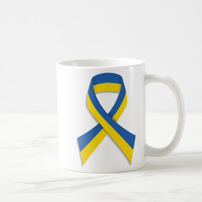 MUG RIBBON OUKRANIEN BLEU ET JAUNE (Droite)