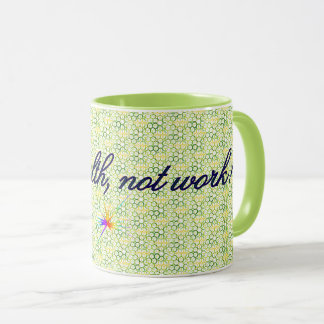 Mug Richesse fiscale géométrique verte, déclaration Mu