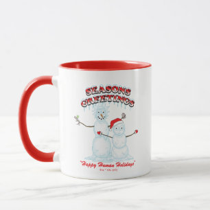 Mug Rick et Morty Bonnes Fêtes de snowmen
