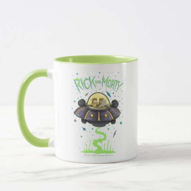 Mug RICK ET MORTY™| Graphique de vol spatial illustré (Gauche)