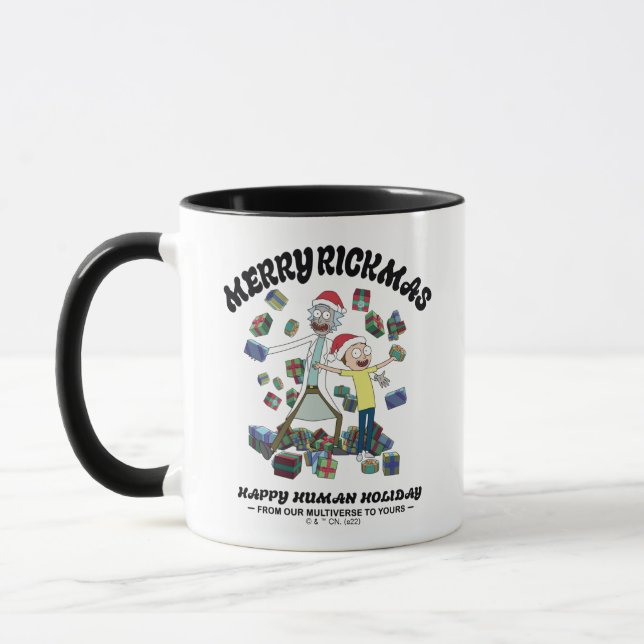 Mug Rick et Morty | Joyeux Rickmas présents (Gauche)