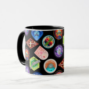 Mug RICK ET MORTY™  Motif des patchs spatiaux