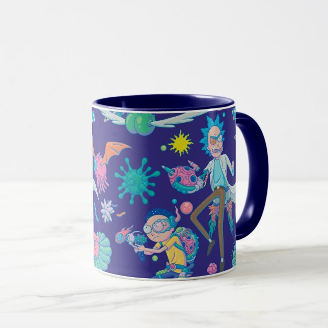 Mug RICK ET MORTY™| Parmi les Motifs de cellules infec (Devant droit)
